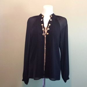 Michael Kors Black Dress Blouse Size Small Like New